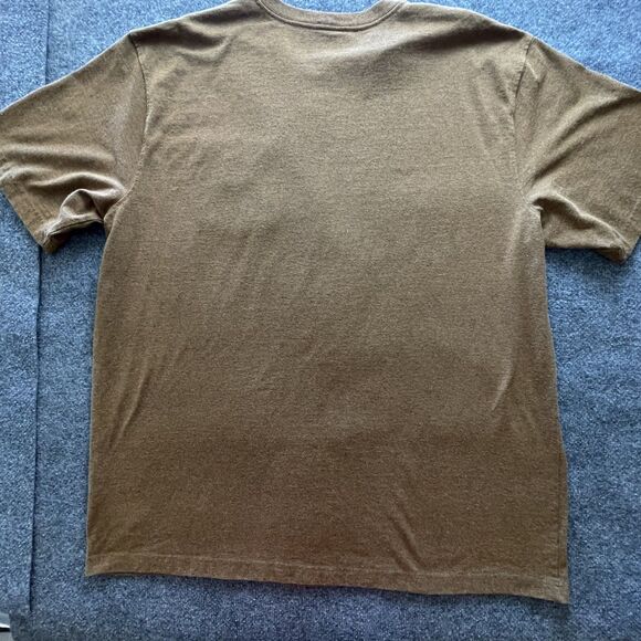 Carhartt T-Shirt Menβs 2XL Tall Brown Original Fit Pocket Workwear Heavyweight - Picture 9 of 10